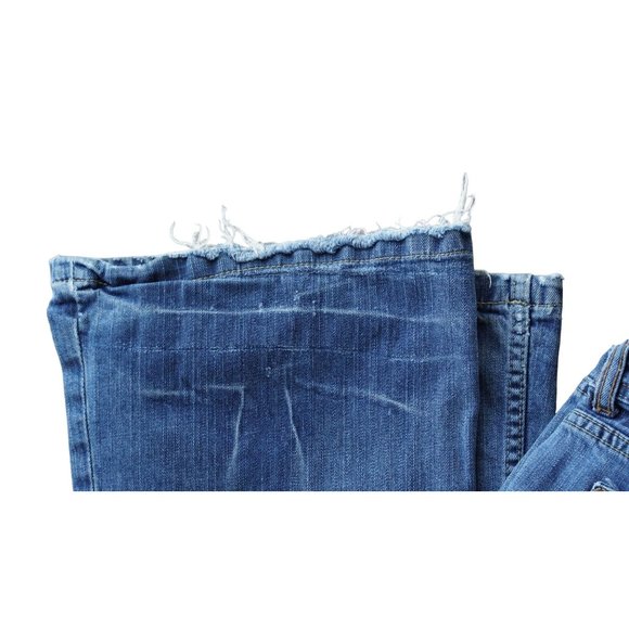 Maurices Jeans Womens Size 11 / 12 Short Molli Flare Frayed Distressed - Picture 13 of 16